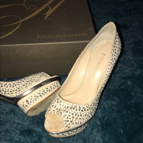 NIB Enzo Angiolini Platform Open Toe Heel Sz 7.5 - Picture 3 of 8